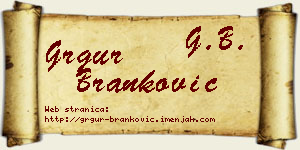 Grgur Branković vizit kartica